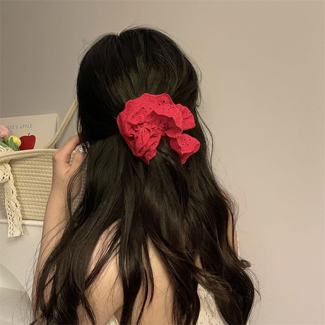 Fabric Scrunchie Clamp / Hair Floral