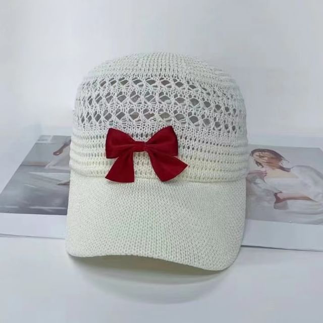 Cap Woven Baseball Bow