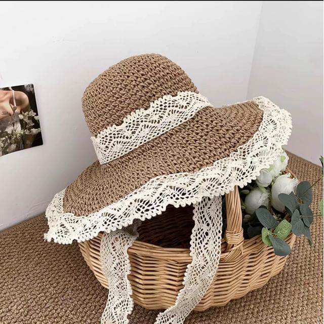 Hat Trim Sun Lace Straw