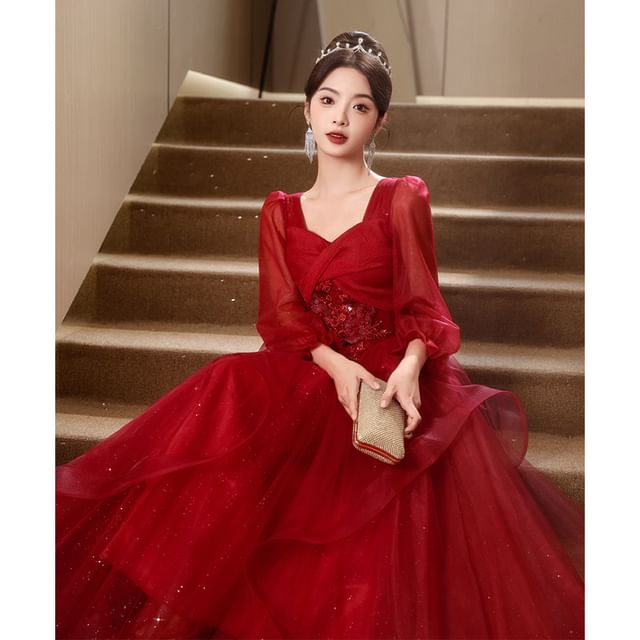 A-Line Mesh Designs) Evening (Various Gown