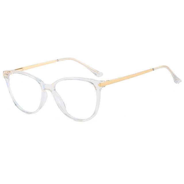 Round Blue Blocking Eyeglasses Light