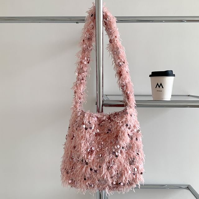 Fringed Sequin Bag Crossbody