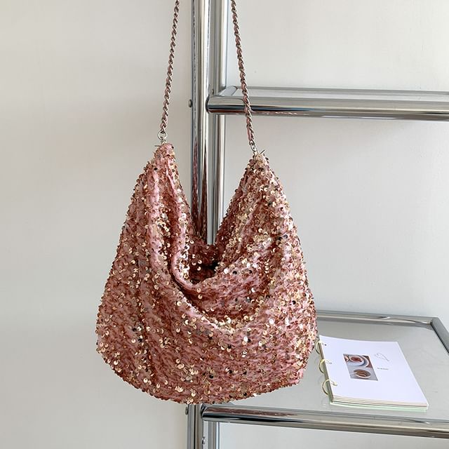 Bag Sequin Strap Chain Crossbody