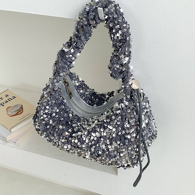 Crossbody Handle Top Bag Sequin