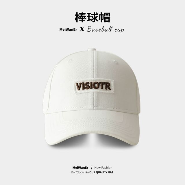 Lettering Cap Baseball Embroidered