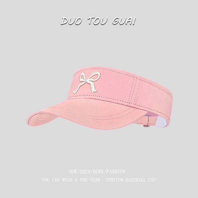 Sun Embroidered Bow Visor