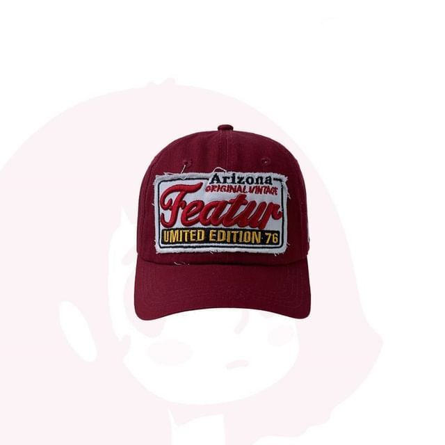 Applique Embroidered Lettering Baseball Cap