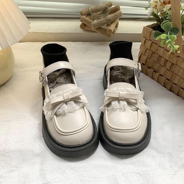 Loafers Platform Bow