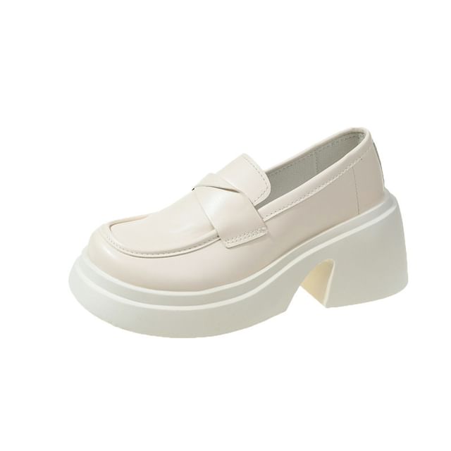 Plain Loafers Platform