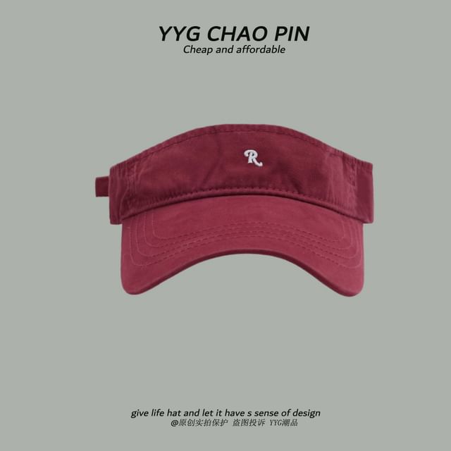 Sun Visor Lettering Embroidered