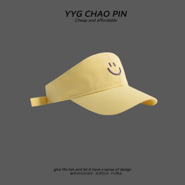 Face Smiley Visor Sun Embroidered
