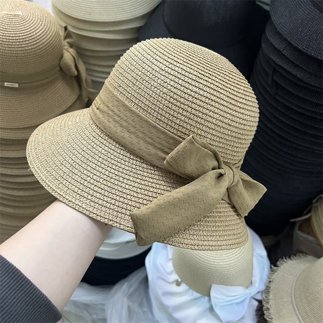 Hat Bow Sun Straw