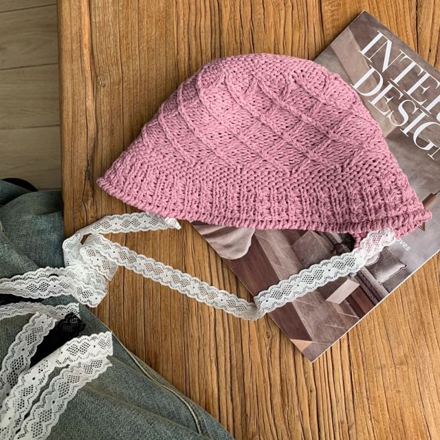 Knit Plain Hat Bucket