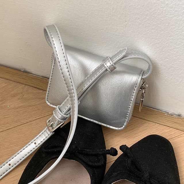 Faux Plain Bag Leather Crossbody