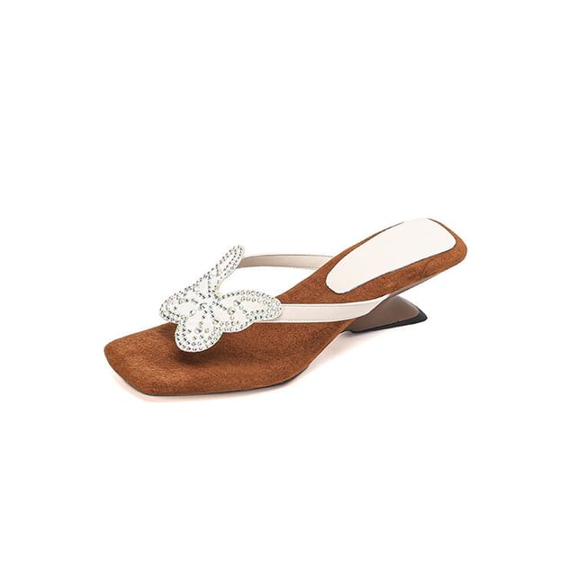 Thong Wedge Sandals Butterfly