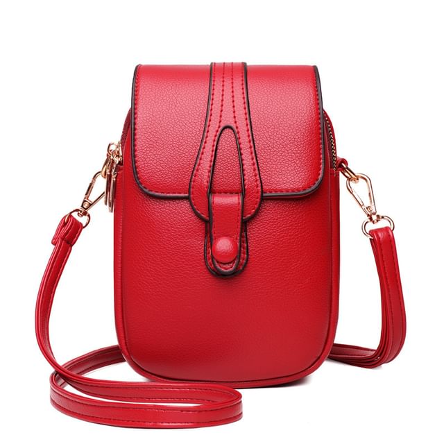 Crossbody Bag Flap Leather Faux