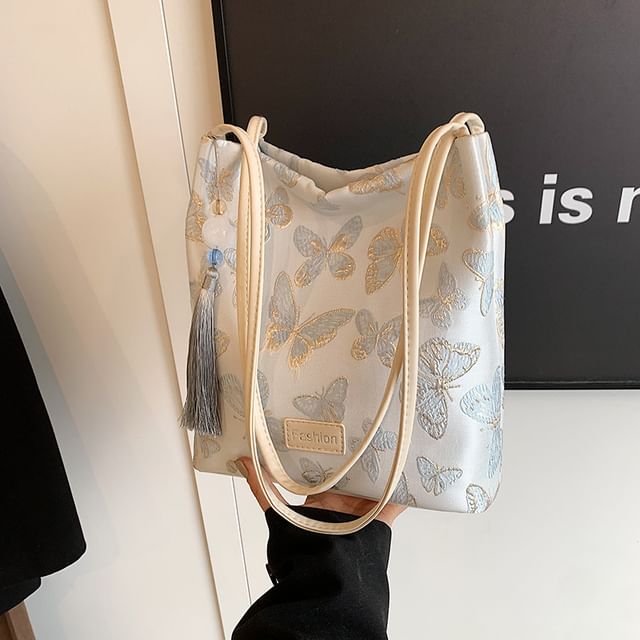 Jacquard Bag Bucket Butterfly
