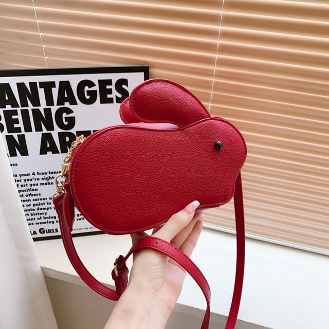 Faux Leather Crossbody Bag Rabbit