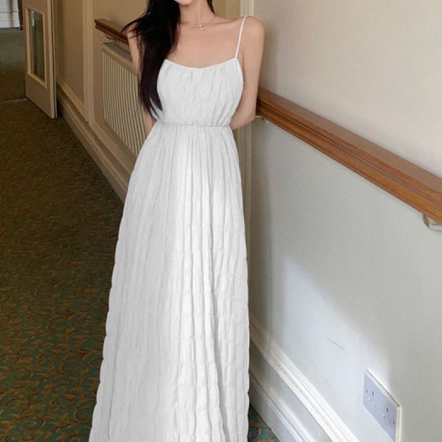 Plain Strap Sundress Maxi Spaghetti