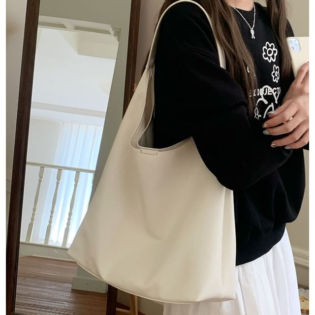 Faux Bag Leather Tote