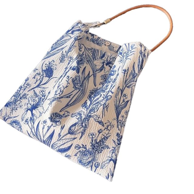 Floral Print Tote Bag Canvas