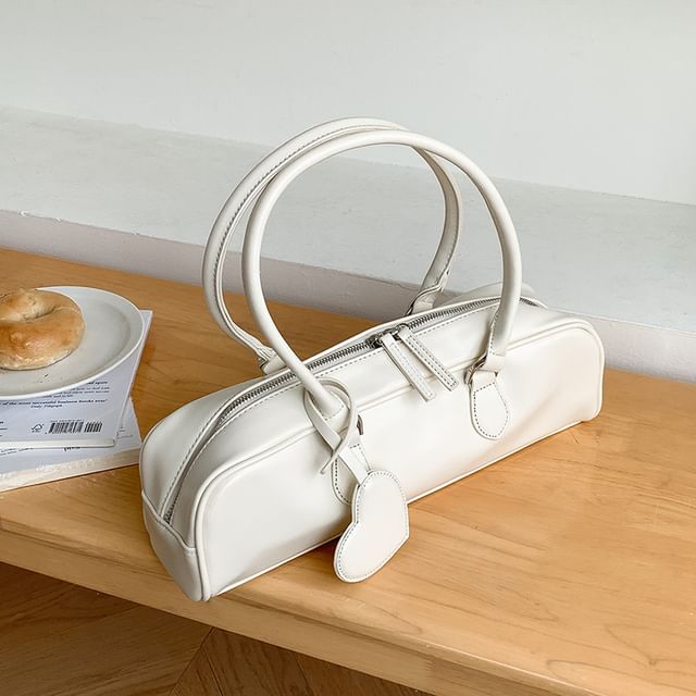 Leather Shoulder Plain Bag Faux