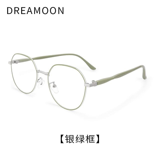 Blocking Frame Metal Eyeglasses Blue Light Round
