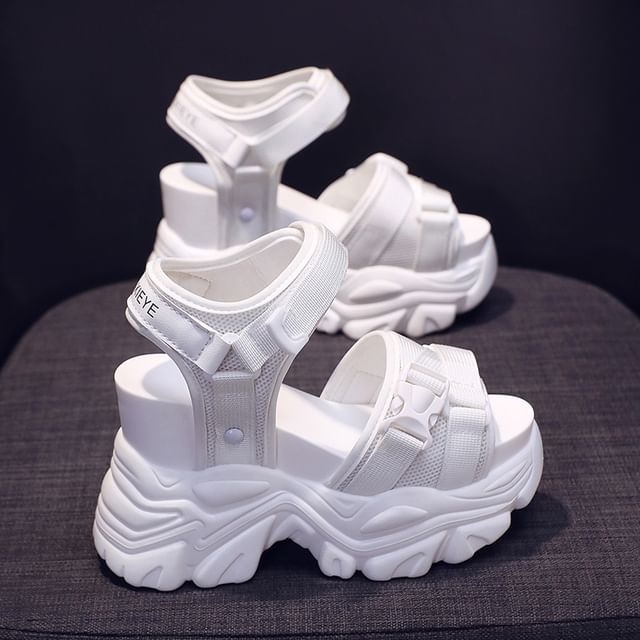 Wedge Buckled Sandals Platform