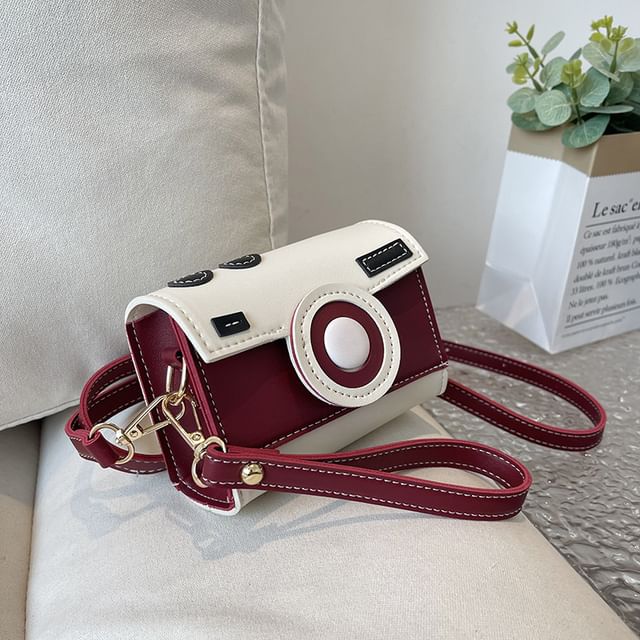 Bag Crossbody Block Camera Color Flap