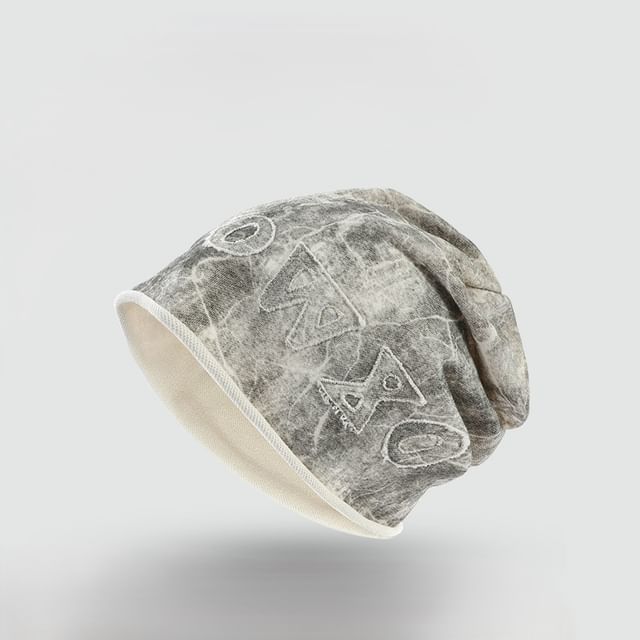 Dye Lettering Applique Tie Beanie