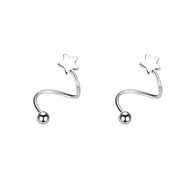 Jacket Heart Bead Star / Ear Alloy