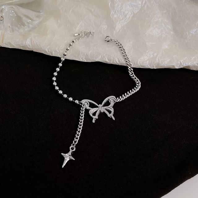 / Beaded Butterfly Rhinestone Bracelet