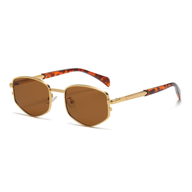 Geometric Metal Sunglasses Frame