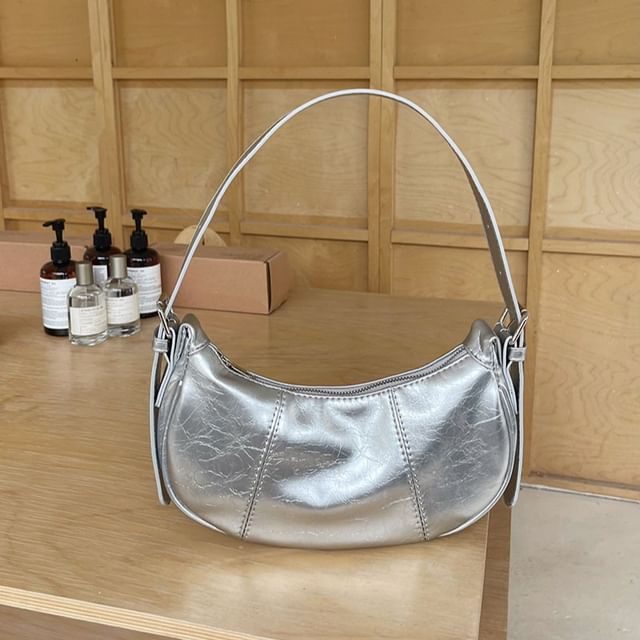 Crescent Shoulder Faux Leather Bag