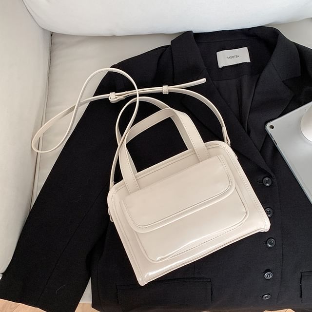 Leather Multi-Pocket Bag Crossbody Faux