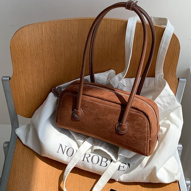 Shoulder Bag Suede Faux