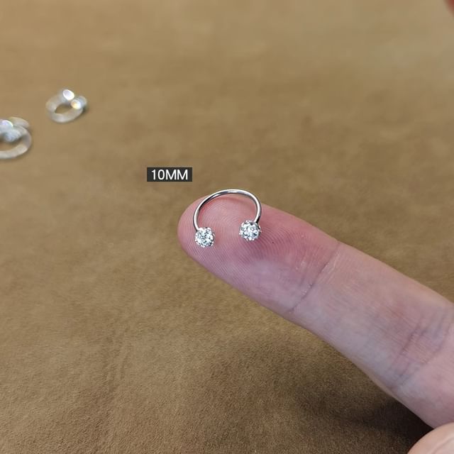 Open Rhinestone Earring Huggie