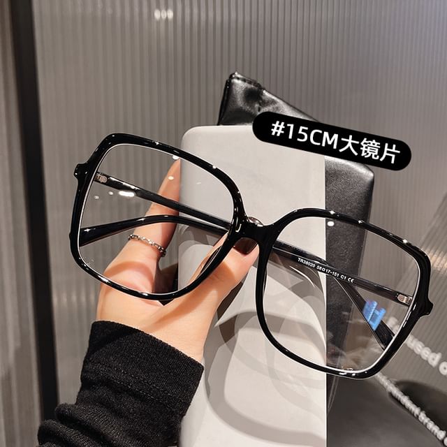 Square Blue Oversized Blocking Glasses Light