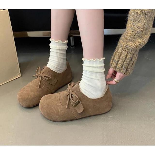 Velvet Shoes Lace-Up