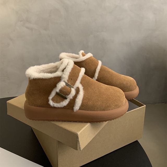 Buckled Snow Boots Ankle