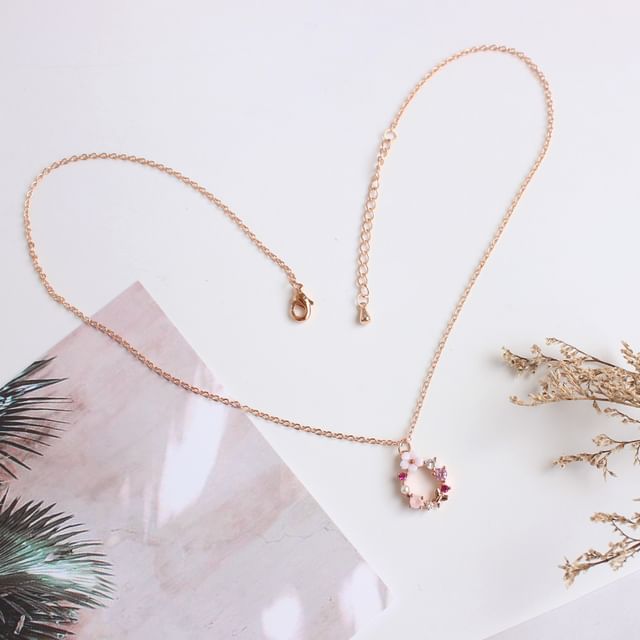 Necklace Floral Bracelet (Various Rhinestone Designs) Alloy /