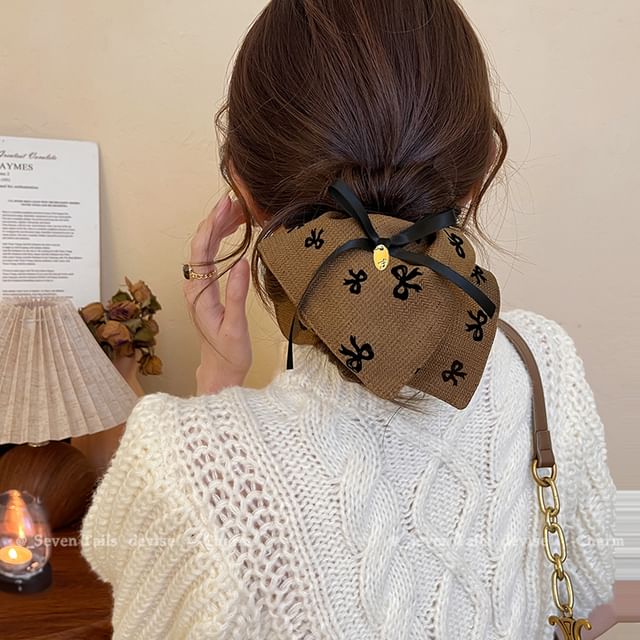Bow Hair Scrunchie Print