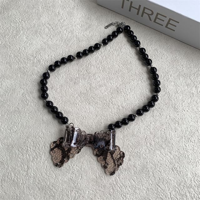 Bow Beaded Choker