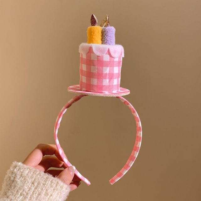 Birthday Headband Cake Polka Dot