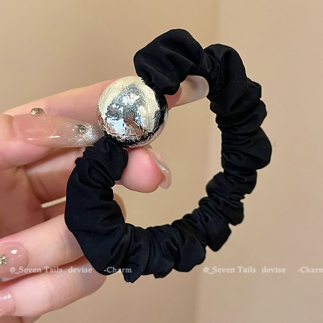 Velvet Hair Bead Tie