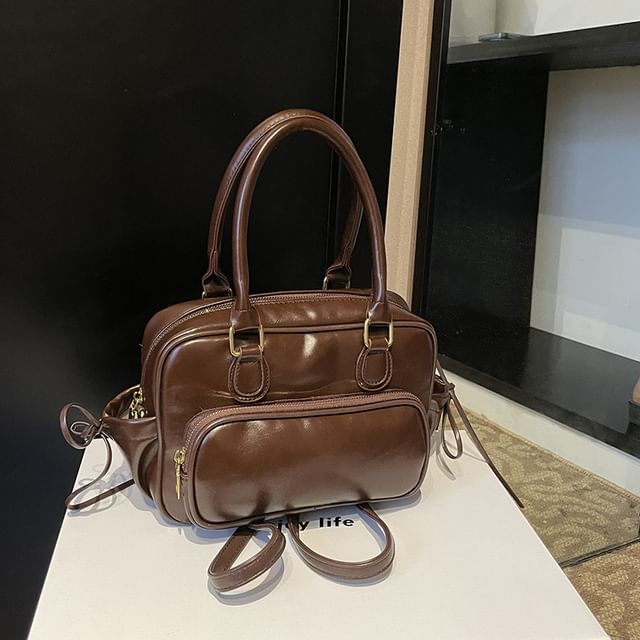 Bag Accent / Leather Charm Set Bow Backpack Faux Plain