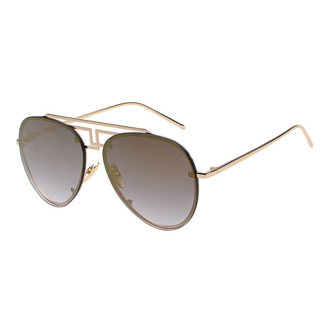 Sunglasses Metal Bridge Frame Double