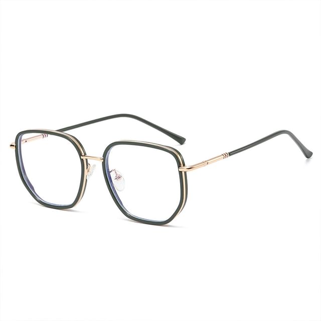 Eyeglasses Blocking Metal Blue Frame Square Light