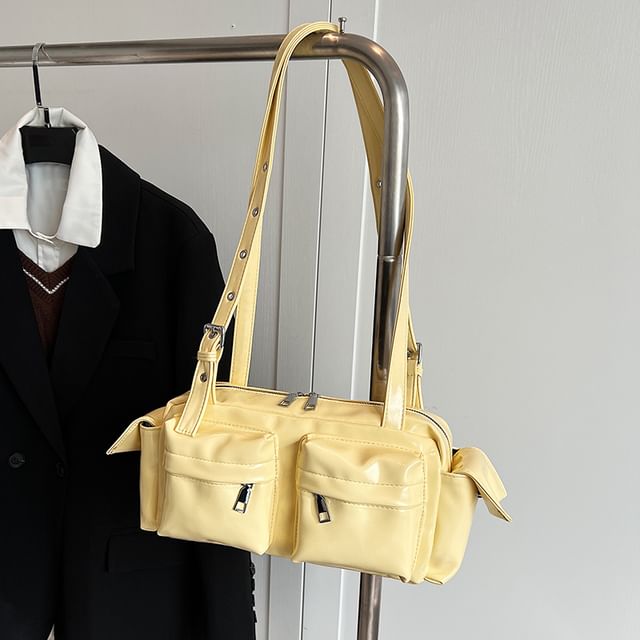 Bag Multi-Pocket Leather Shoulder Faux