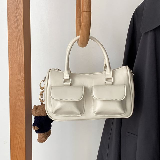 Leather Crossbody Faux Multi-Pocket Bag